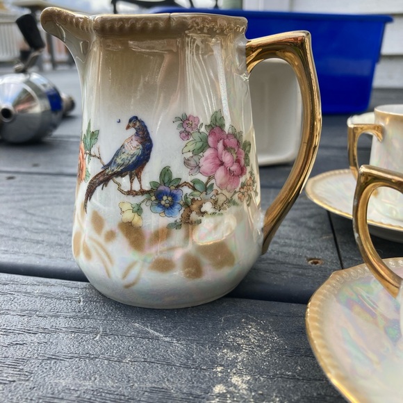 Miniature Porcelain Glass Tea Set from Germany - Picture 10 of 10